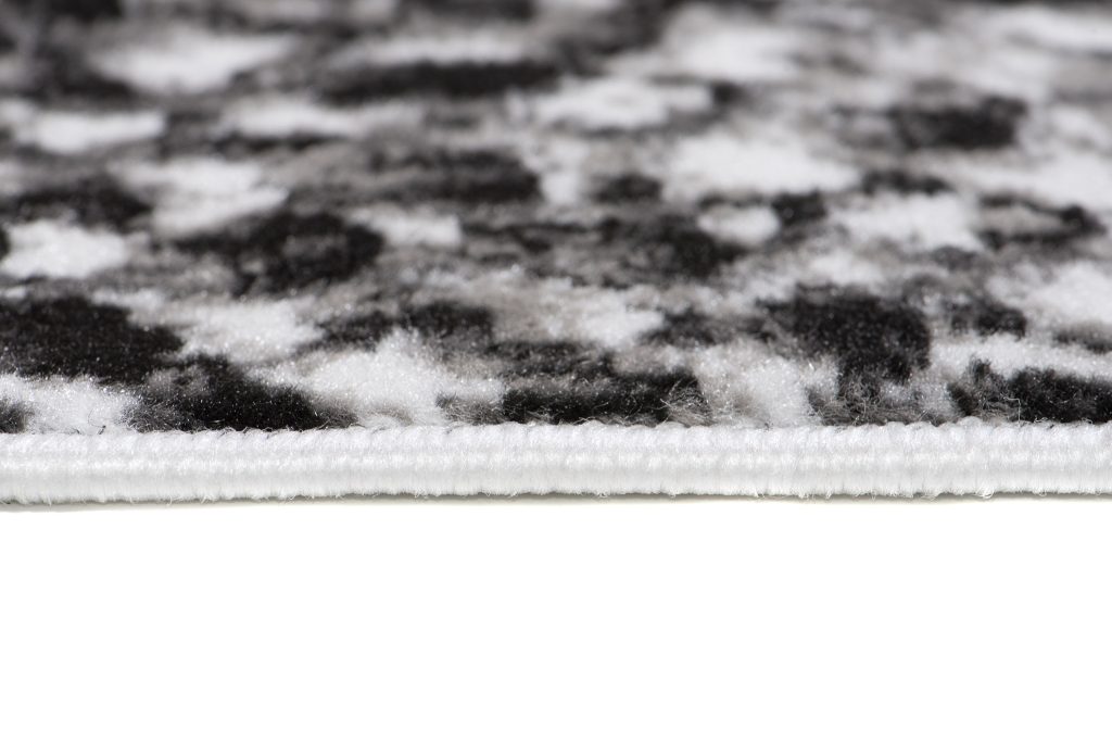 DREAM Tapis Moderne Serpent Moucheté Blanc Noir Fin