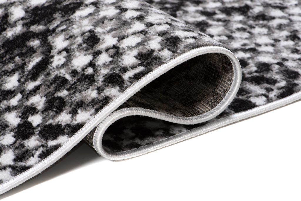 DREAM Tapis Moderne Serpent Moucheté Blanc Noir Fin