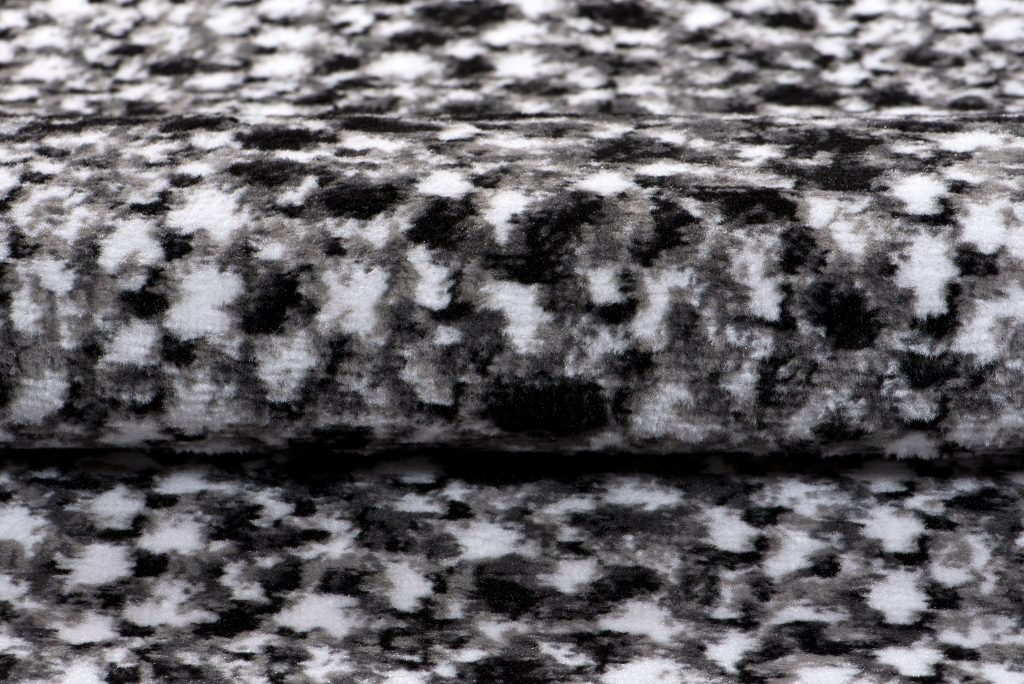DREAM Tapis Moderne Serpent Moucheté Blanc Noir Fin