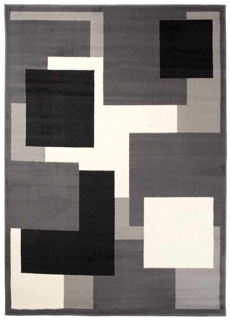 Tapis Dream Gris Foncé Géométrique Carrés