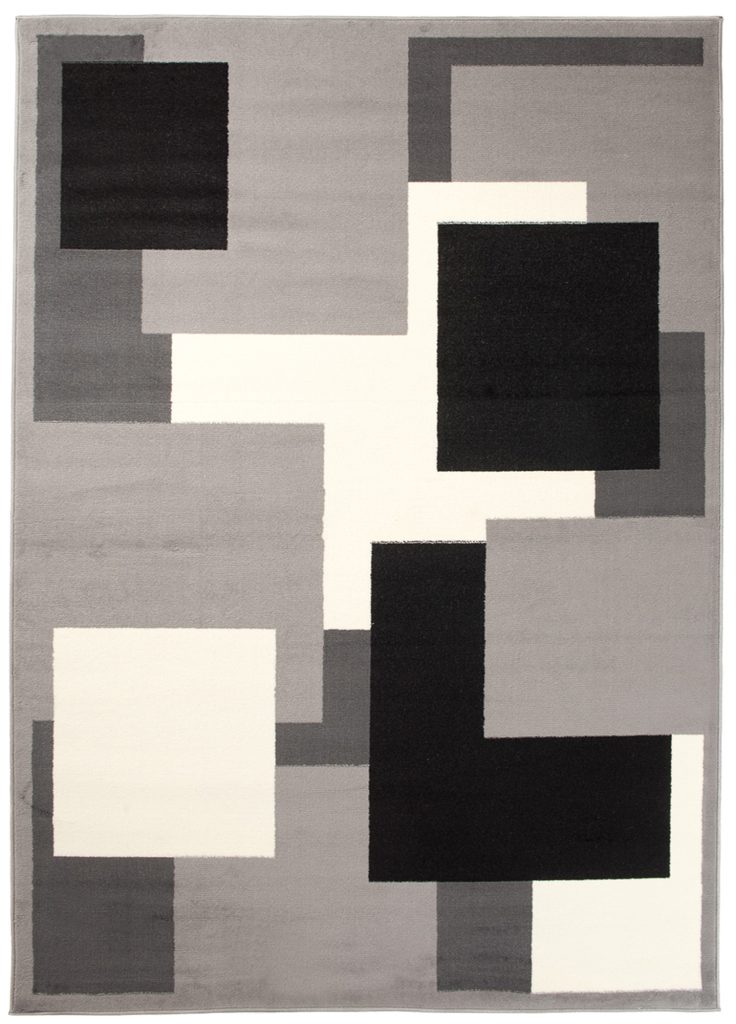 Tapis Dream Gris Géométrique Carrés
