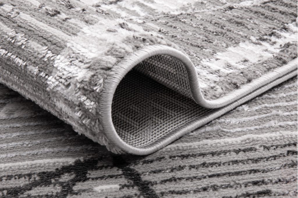 Tapis Crystal Gris Géométrique Effet 3D