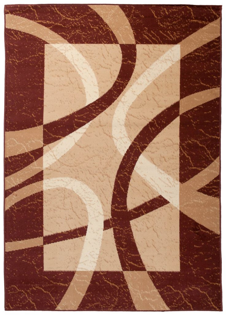 Tapis Dream Marron Beige Bordure Lignes
