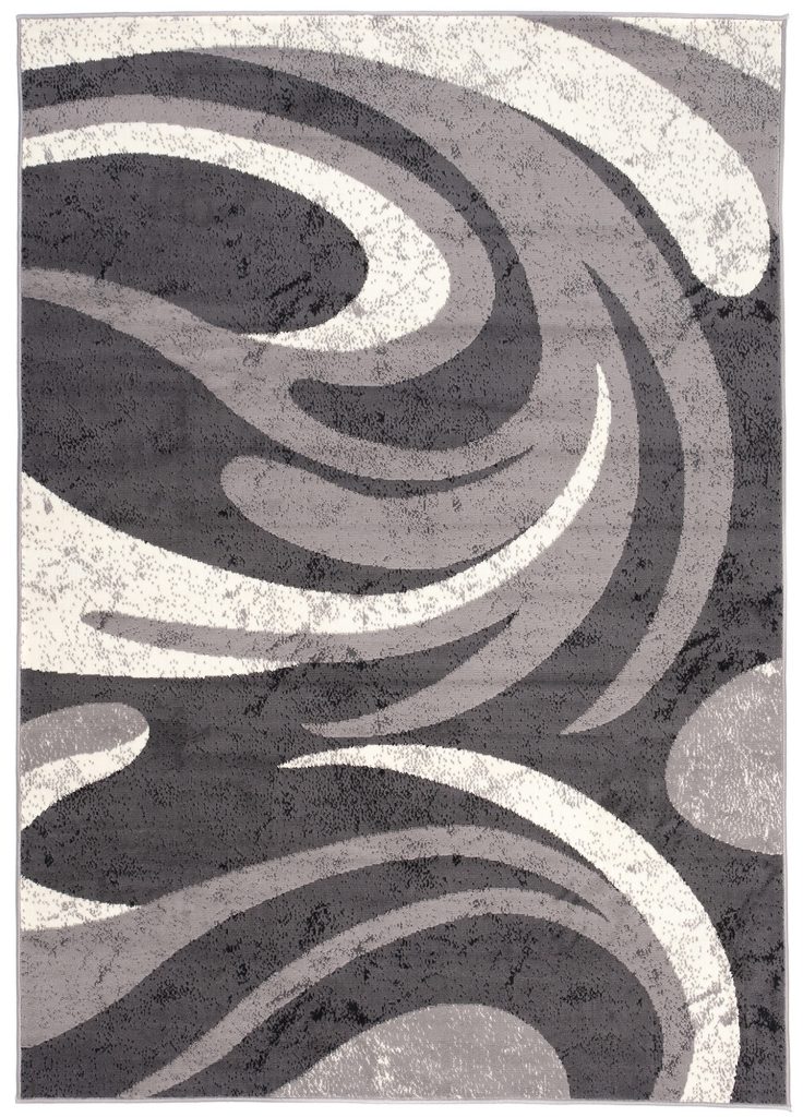 Tapis Dream Abstrait Gris Vagues Fines