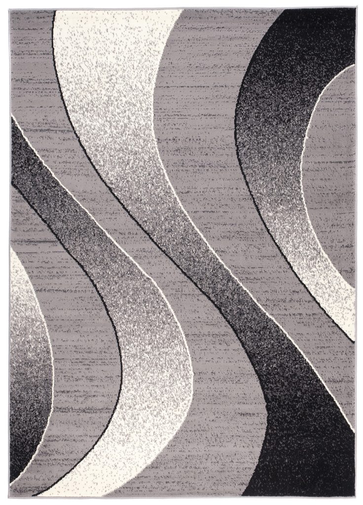 Tapis Dream Moderne Gris Clair Vagues