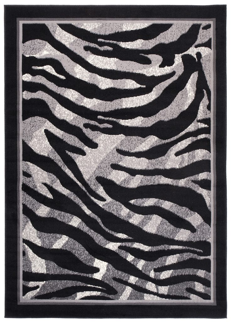 Tapis Dream Moderne Gris Noir Motif Animalier