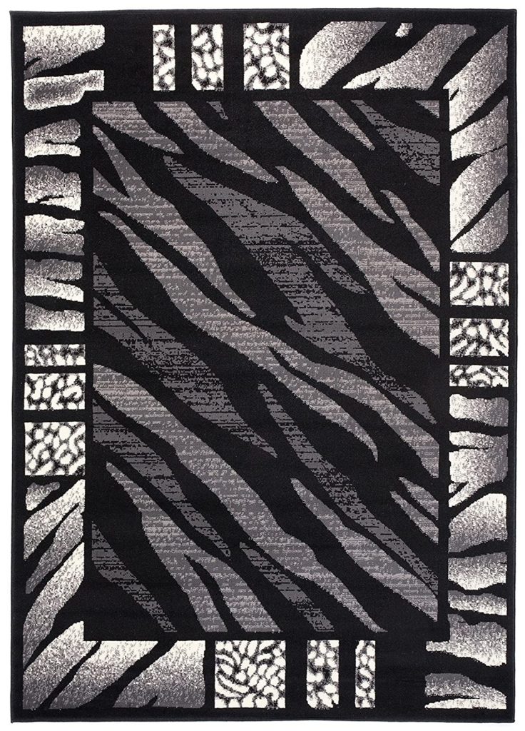 Tapis Dream Moderne Gris Noir Motif Tigre