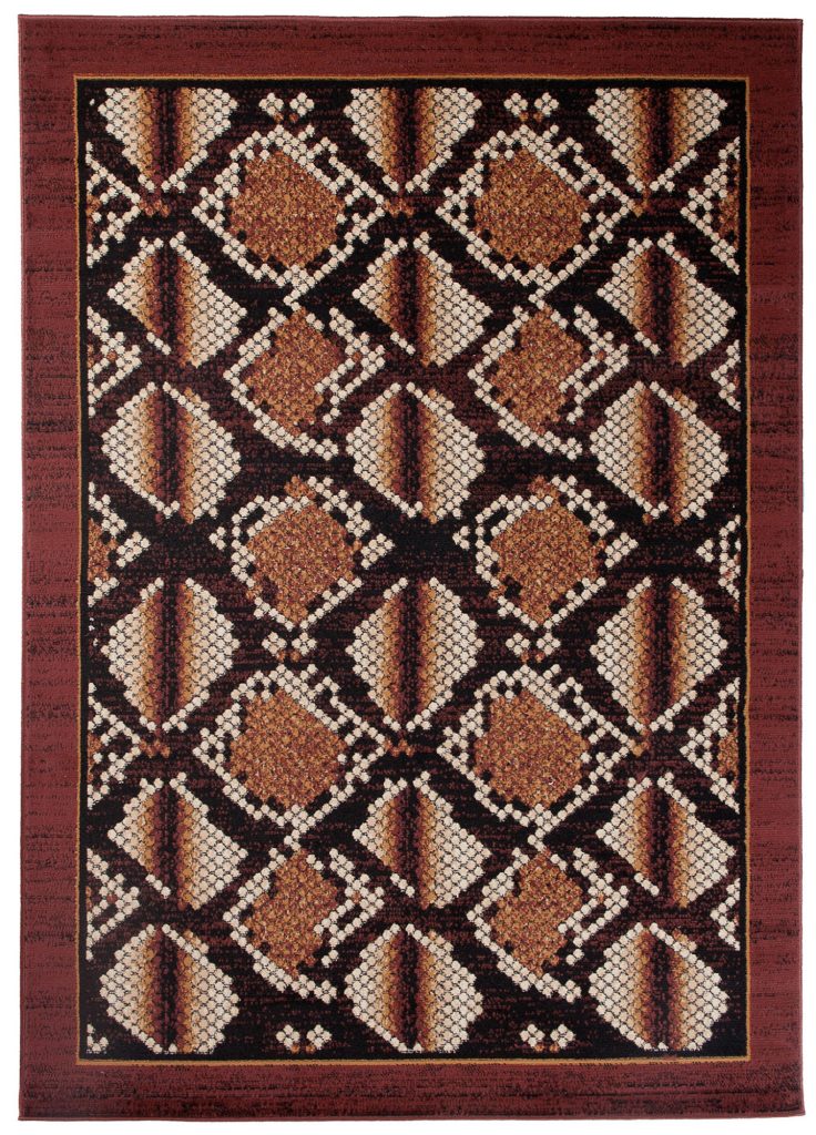 Tapis Dream Marron Noir Motif Animalier Serpent