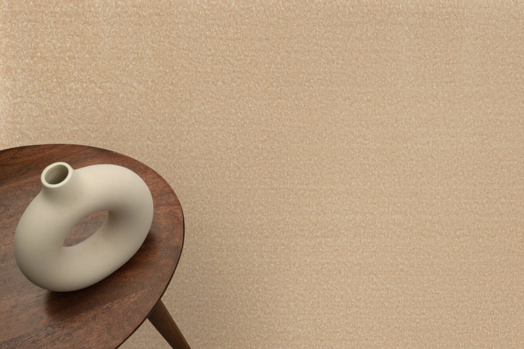 Tapis Mono Rond Intérieur Extérieur Beige