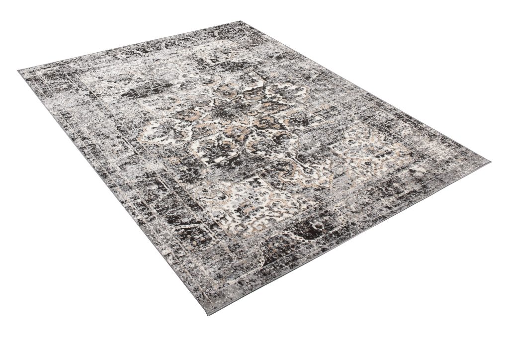 Tapis Valley Gris Foncé Vintage Rosace