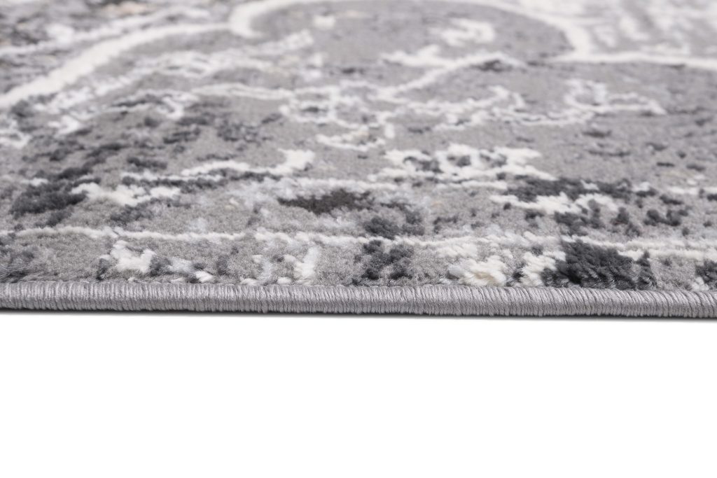 Tapis Valley Gris Vintage Floral Rosace