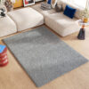 Tapis Essence Shaggy Poil Long Motif Uni Gris Clair