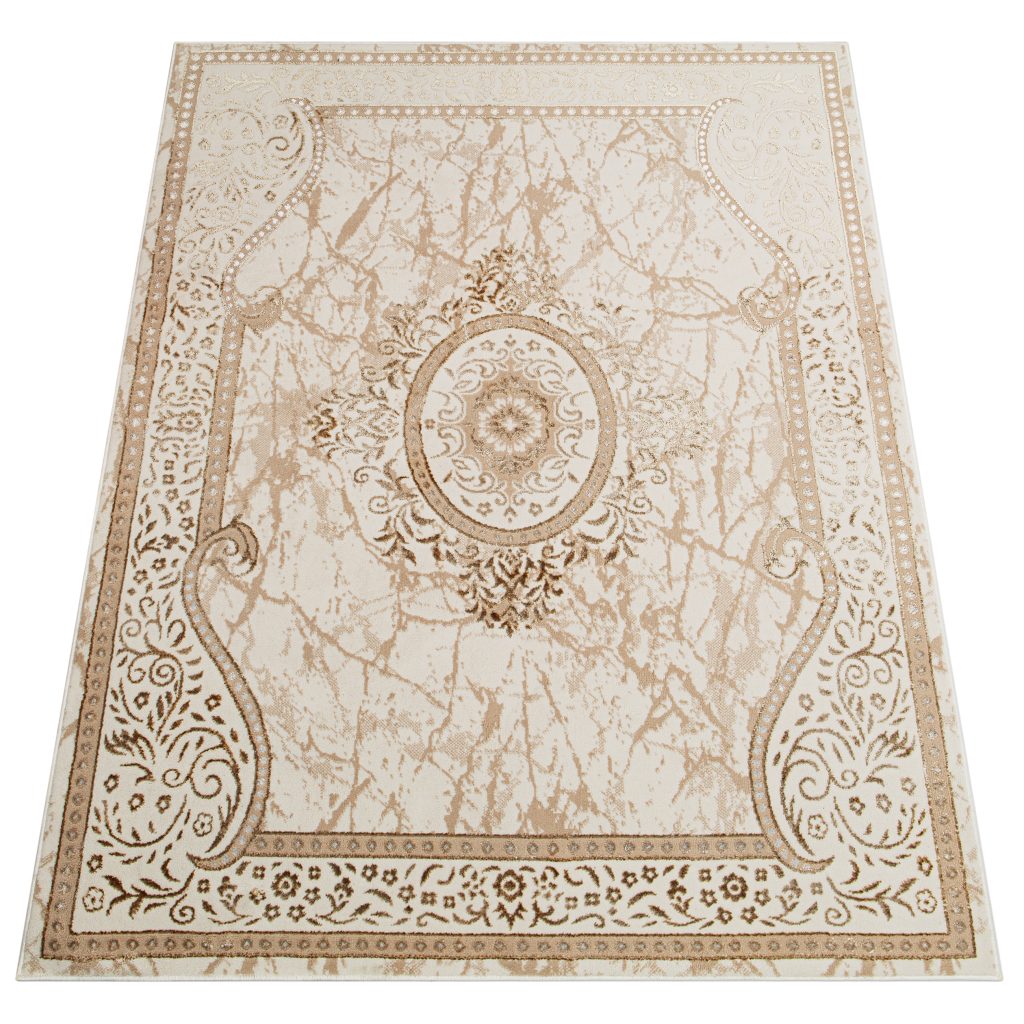 Tapis Ares Marron Beige Traditionnel Rosace