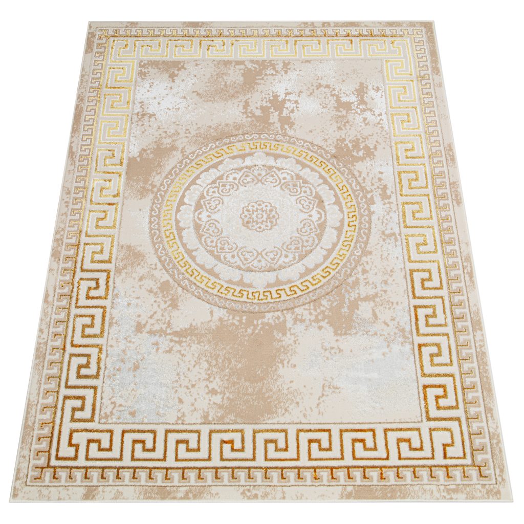 Tapis Ares Or Beige Ornamental Médaillon