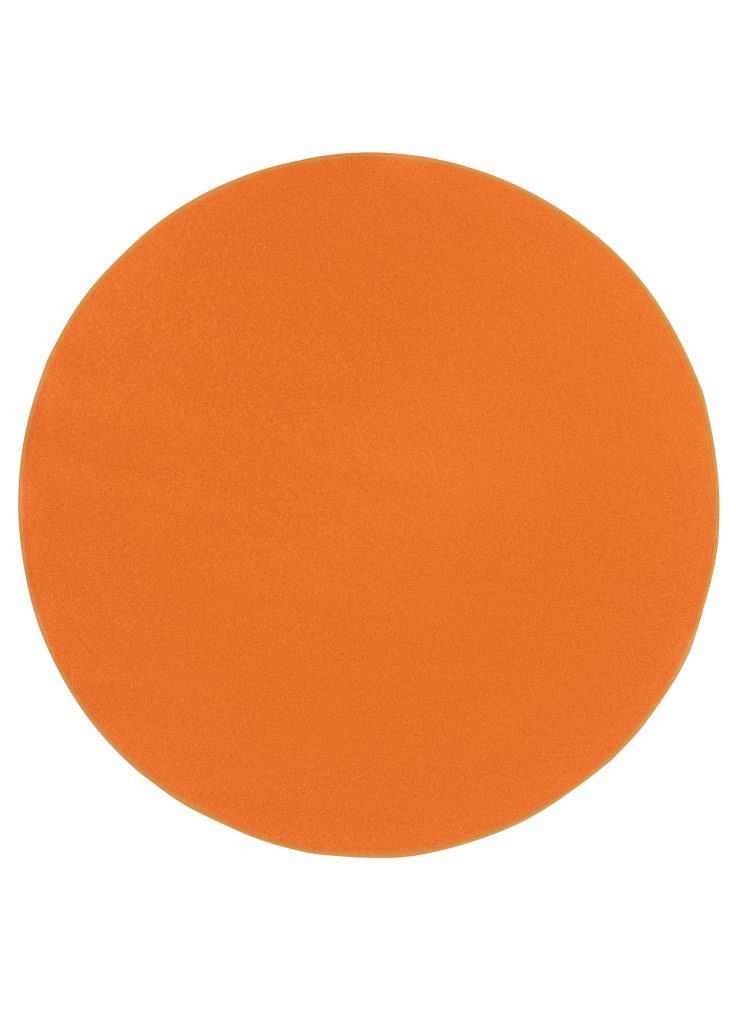 Tapis Mono Rond Intérieur Extérieur Orange