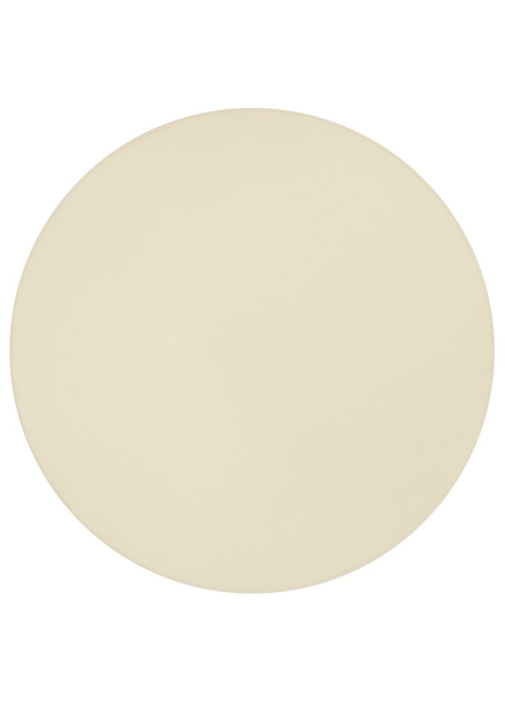 Tapis Mono Rond Intérieur Extérieur Crème