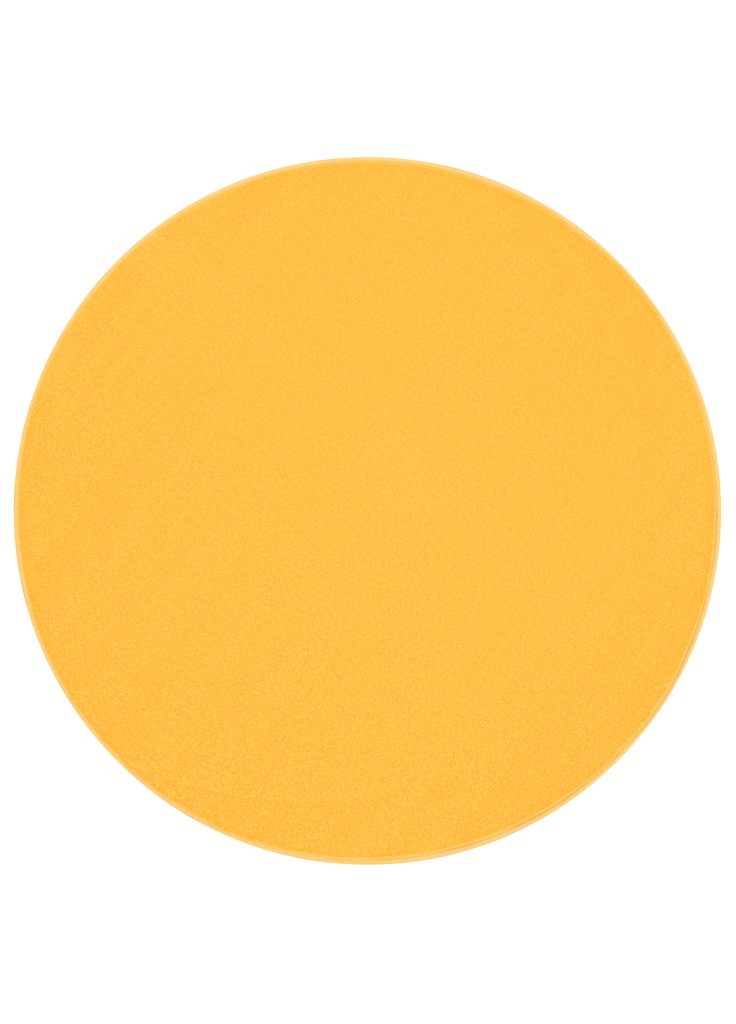 Tapis Mono Rond Intérieur Extérieur Jaune