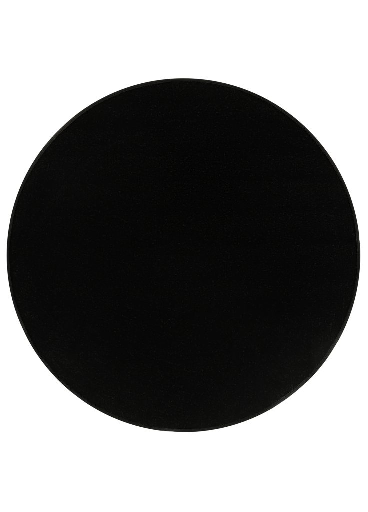 Tapis Mono Rond Intérieur Extérieur Noir