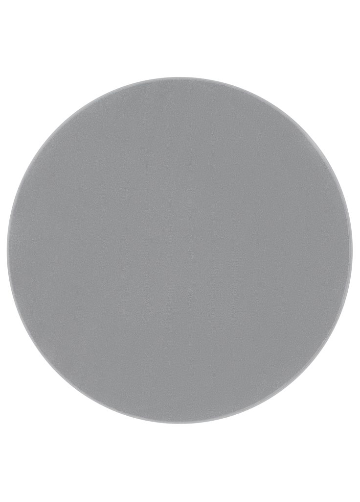 Tapis Mono Rond Intérieur Extérieur Gris Clair