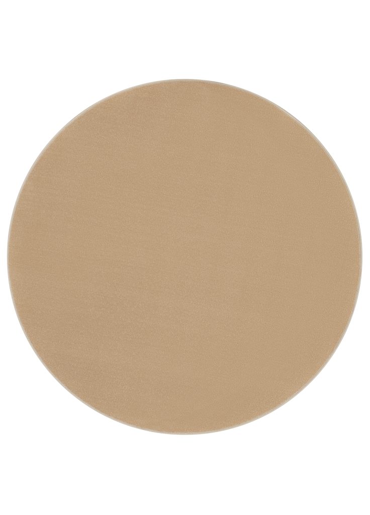 Tapis Mono Rond Intérieur Extérieur Beige