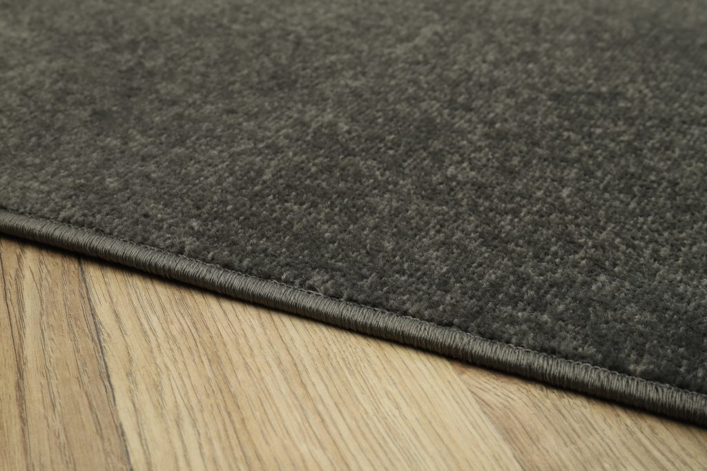 Tapis Mono Rond Intérieur Extérieur Gris Foncé