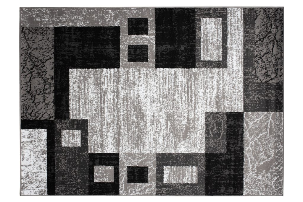 Tapis Dream Géométrique Gris Noir Rectangles