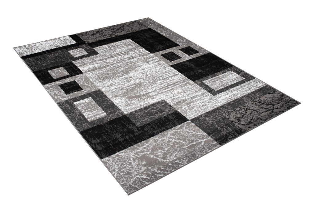 Tapis Dream Géométrique Gris Noir Rectangles