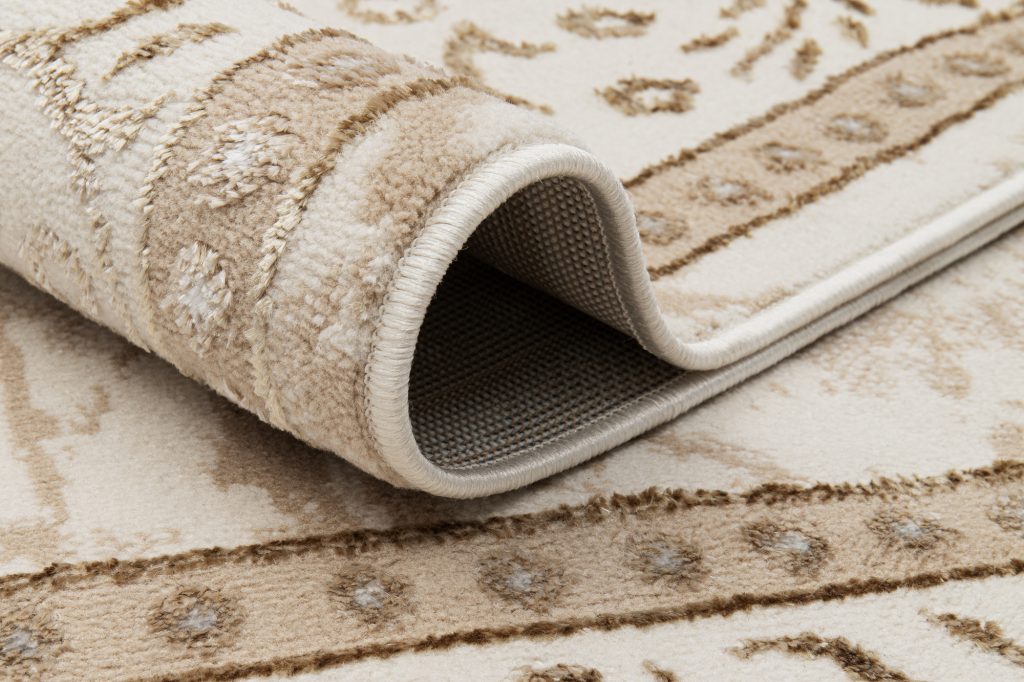 Tapis Ares Marron Beige Traditionnel Rosace