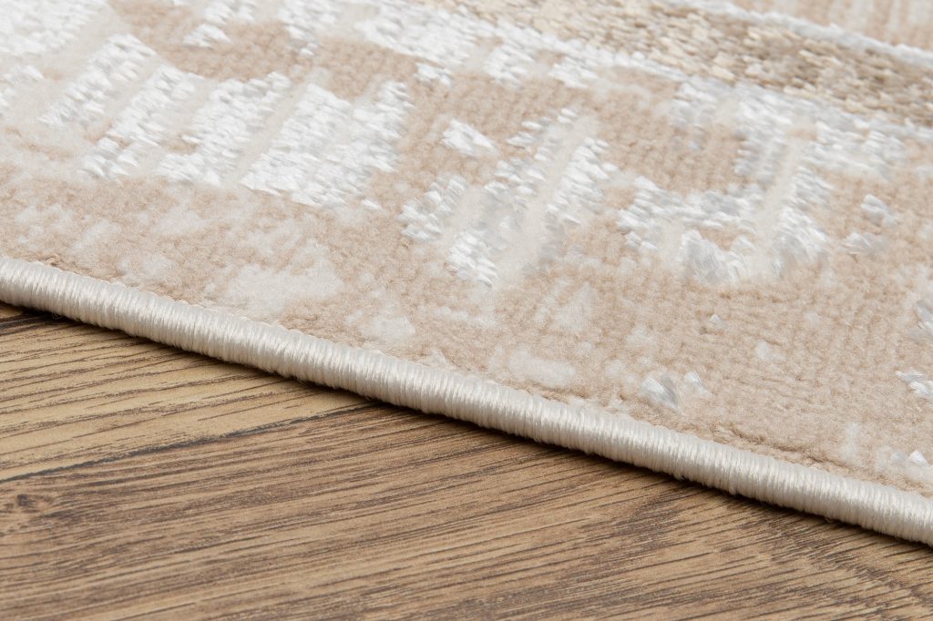 Tapis Ares Marron Bordure Moucheté Vintage