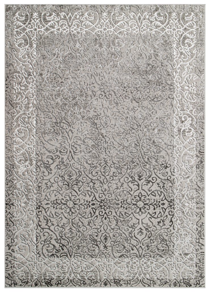 Tapis Ares Gris Clair Ornamental Vintage