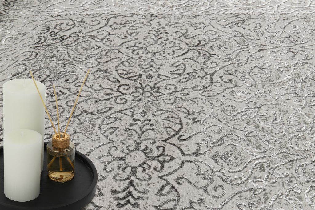 Tapis Ares Gris Clair Ornamental Vintage