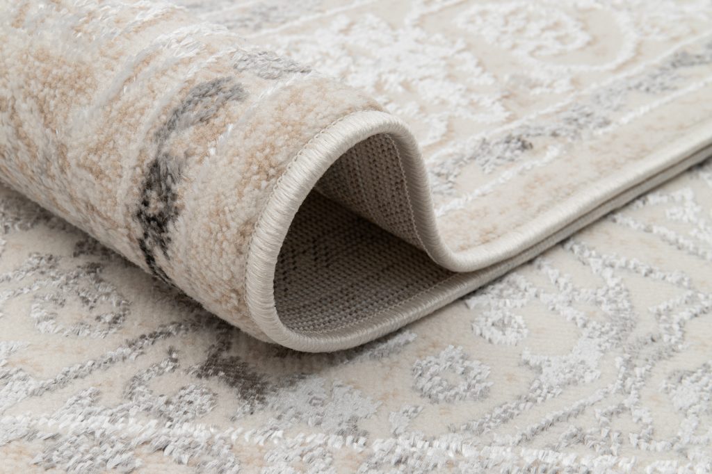 Tapis Ares Crème Gris Vintage Médaillon