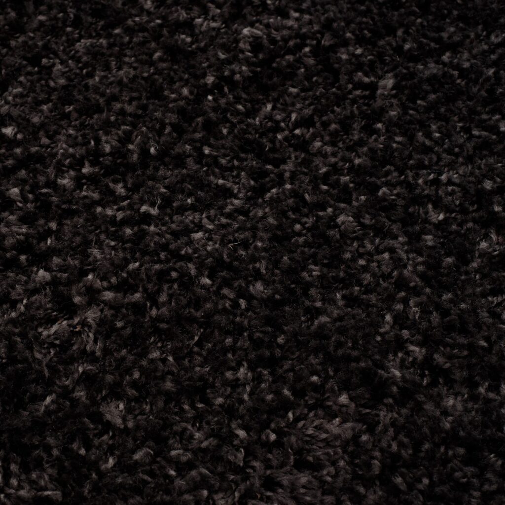 Tapis Essence Shaggy Poil Long Motif Uni Anthracite