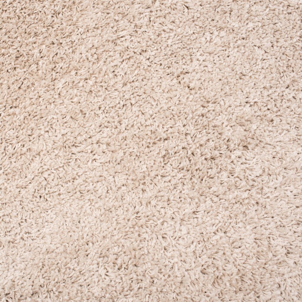 Tapis Essence Shaggy Poil Long Motif Uni Beige Foncé