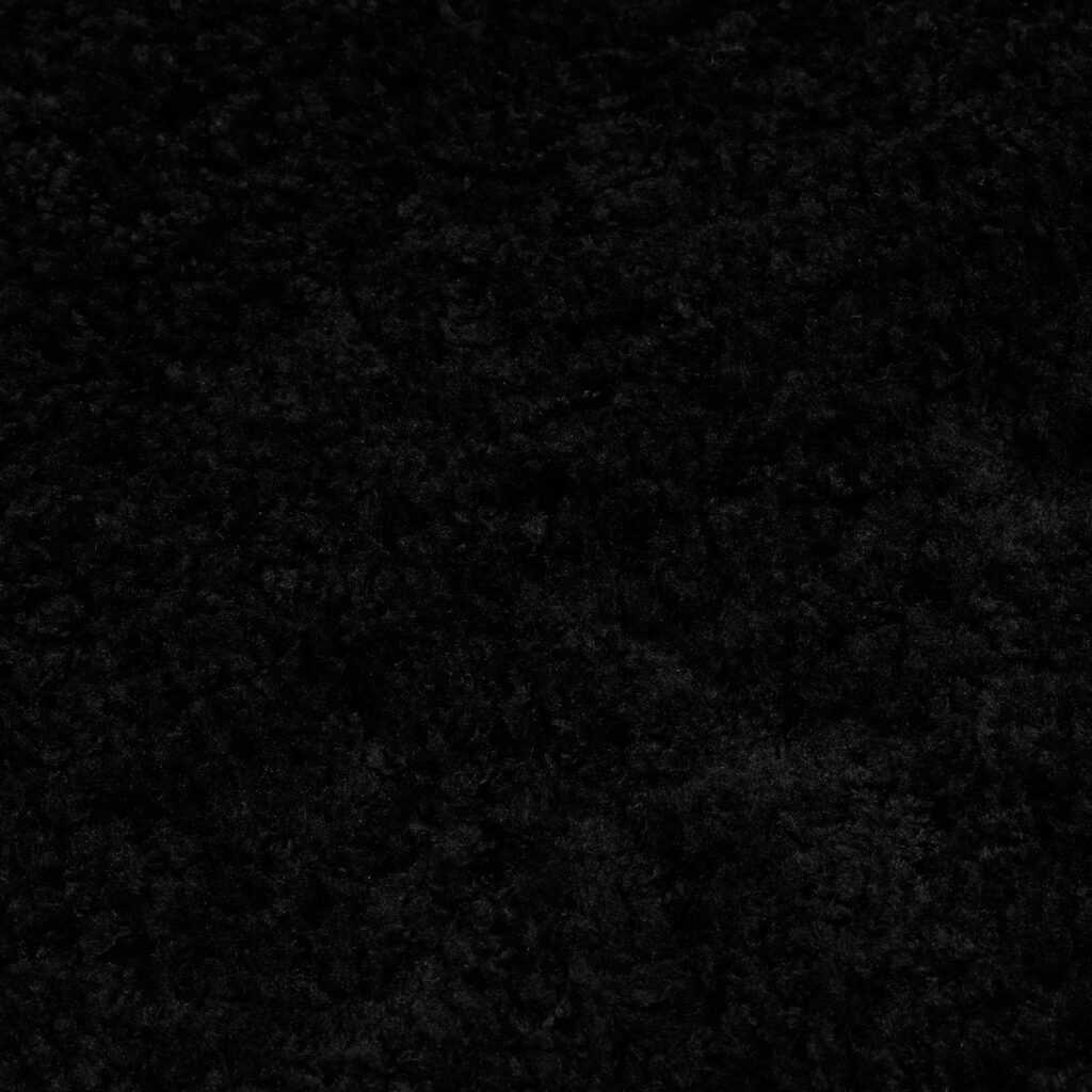 Tapis Essence Shaggy Poil Long Motif Uni Noir