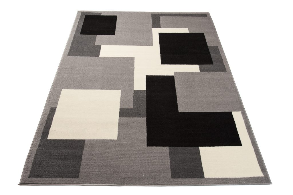 Tapis Dream Gris Géométrique Carrés