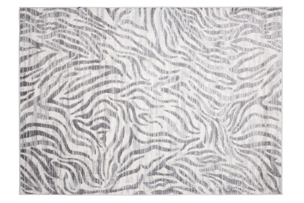 Tapis Valley Gris Abstrait Rayé Zèbre