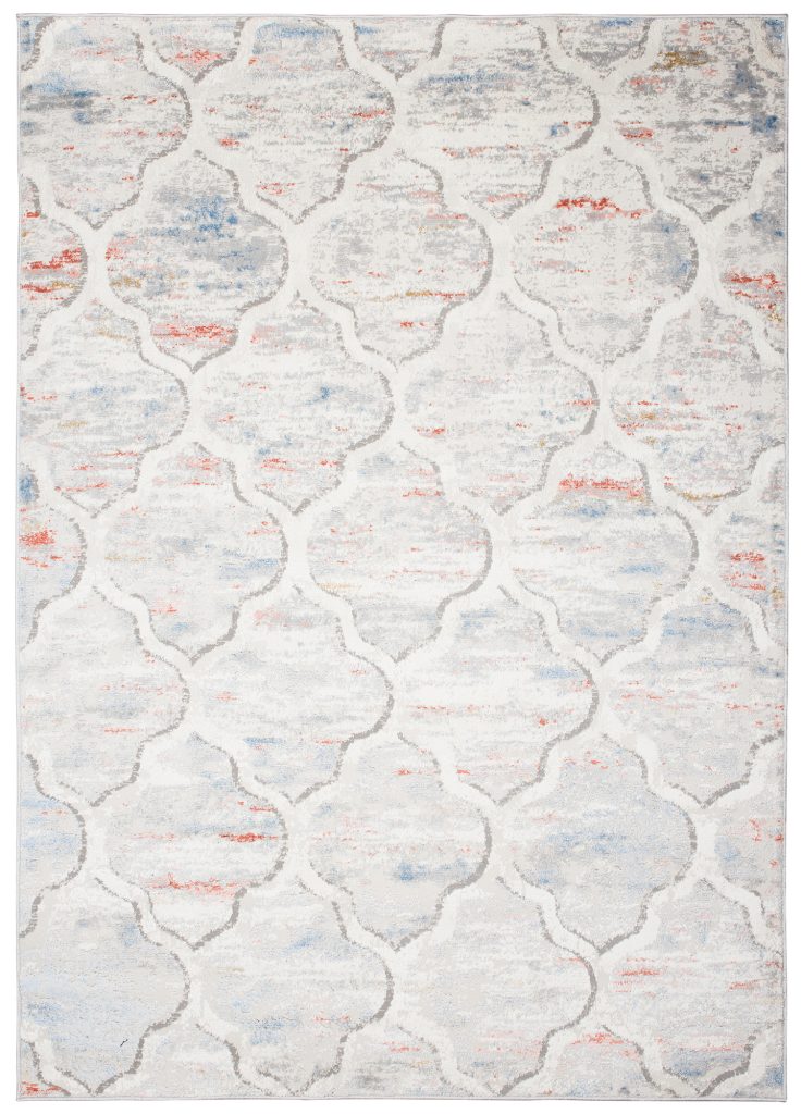 Tapis Valley Gris Saumon Marocain Treillis