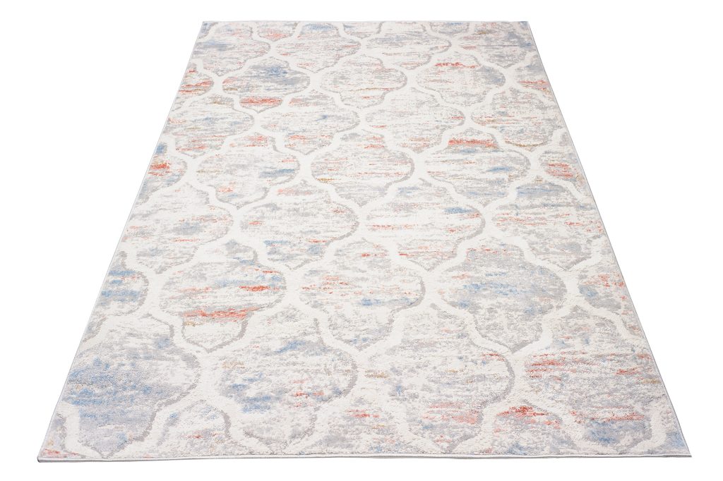 Tapis Valley Gris Saumon Marocain Treillis