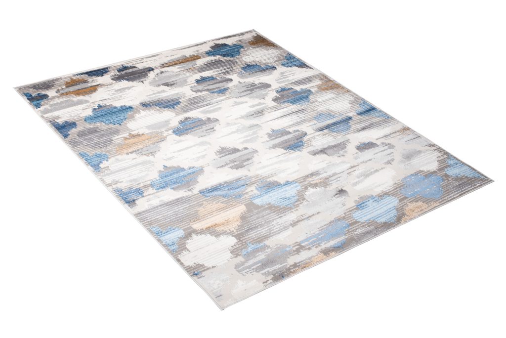 Tapis Valley Gris Bleu Trèfle Marocain