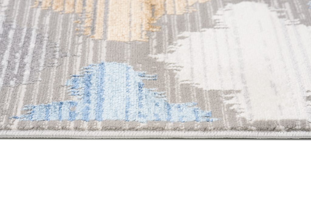 Tapis Valley Gris Bleu Trèfle Marocain
