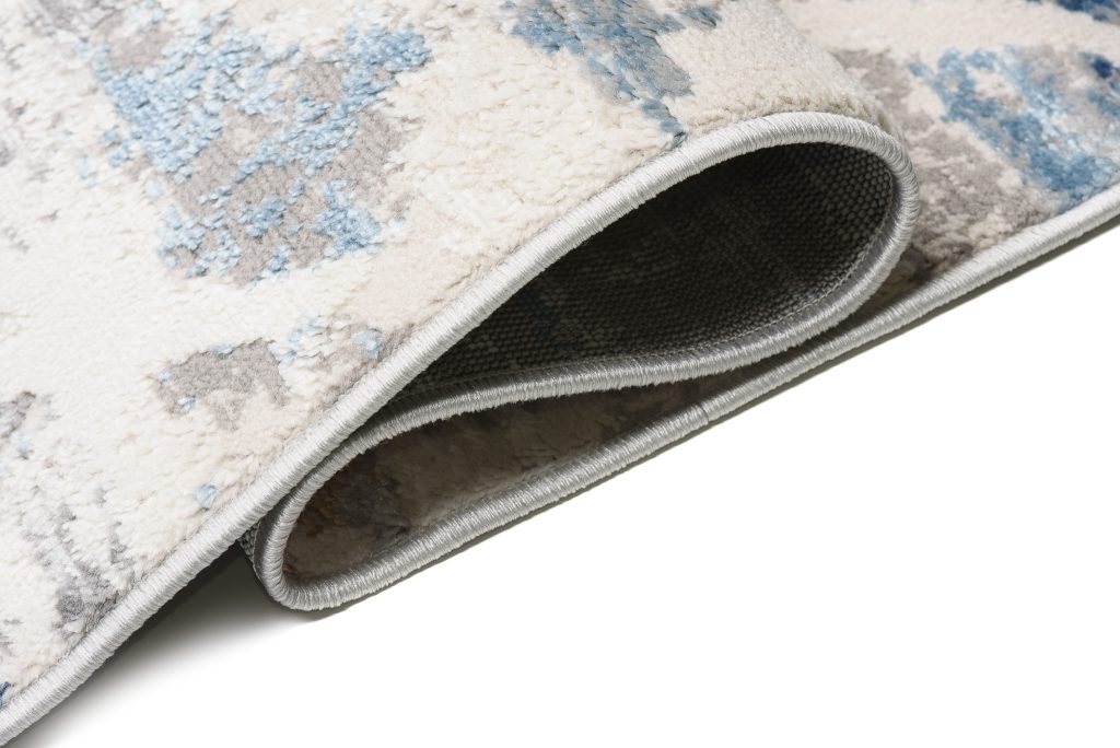 Tapis Valley Gris Bleu Géométrique Rayures