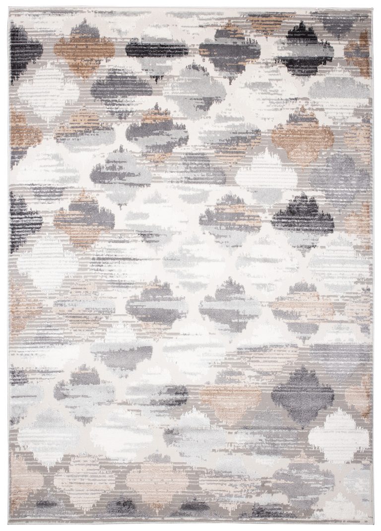 Tapis Valley Gris Roux Trèfle Marocain