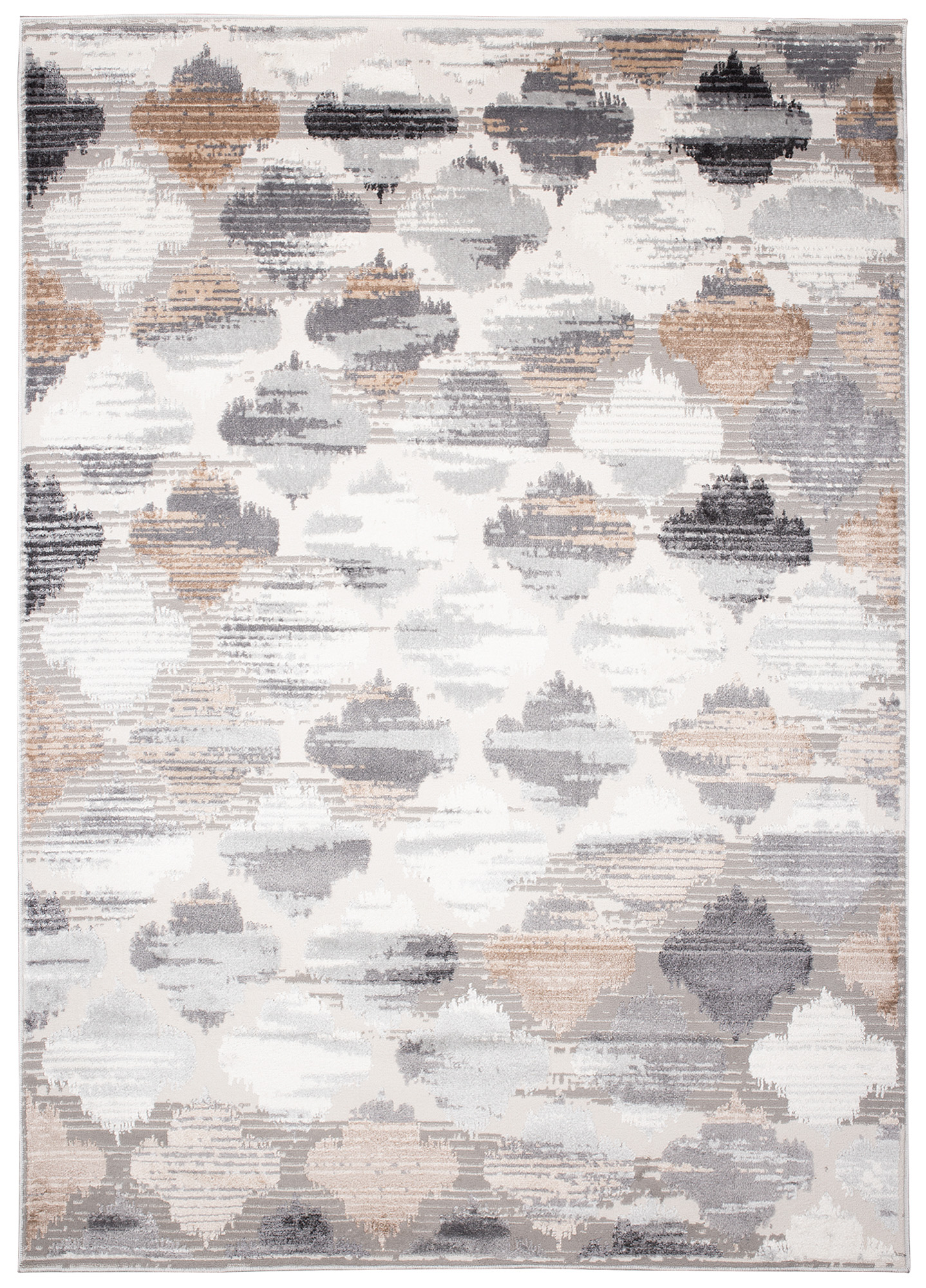 Tapis Valley Gris Roux Trèfle Marocain