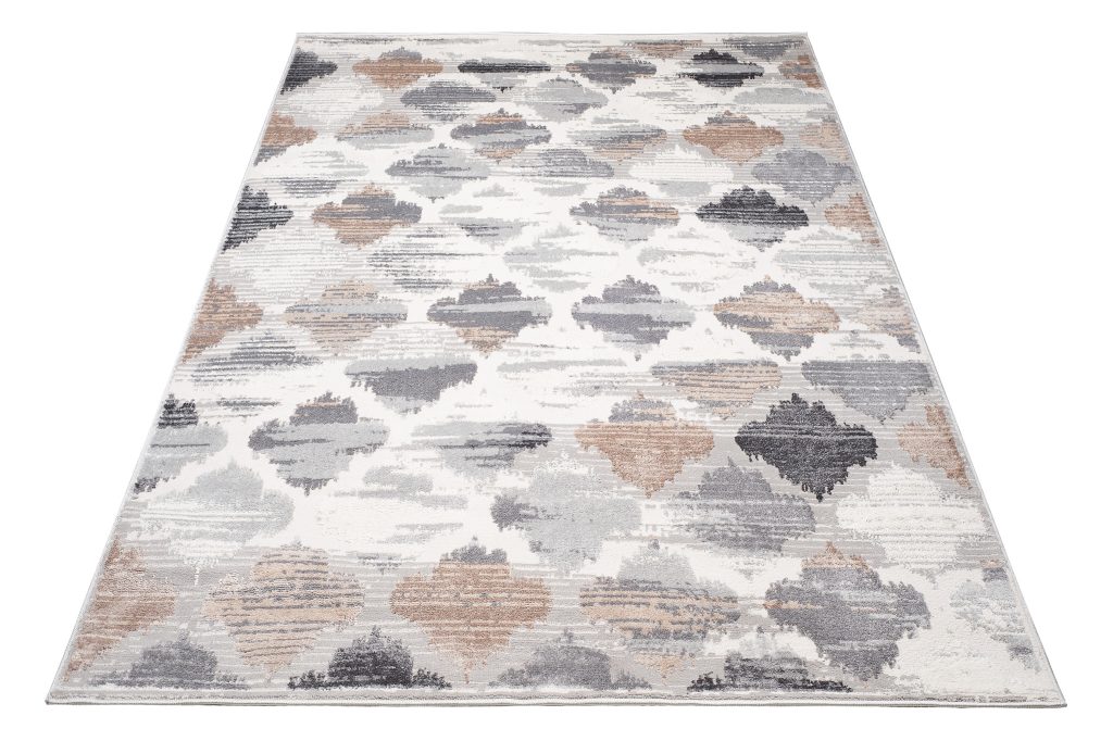 Tapis Valley Gris Roux Trèfle Marocain