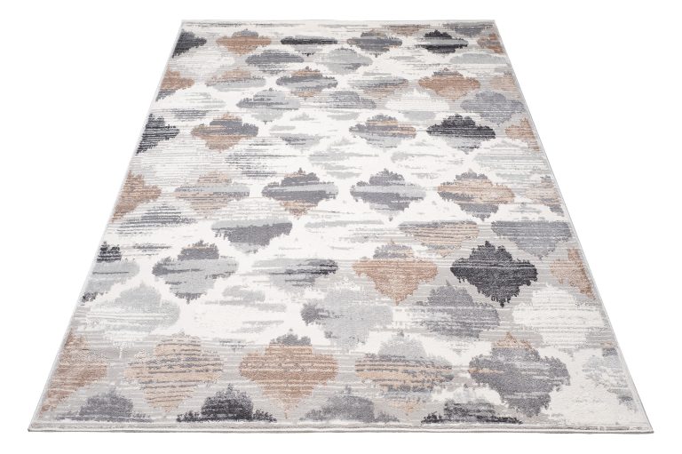 Tapis Valley Gris Roux Trèfle Marocain