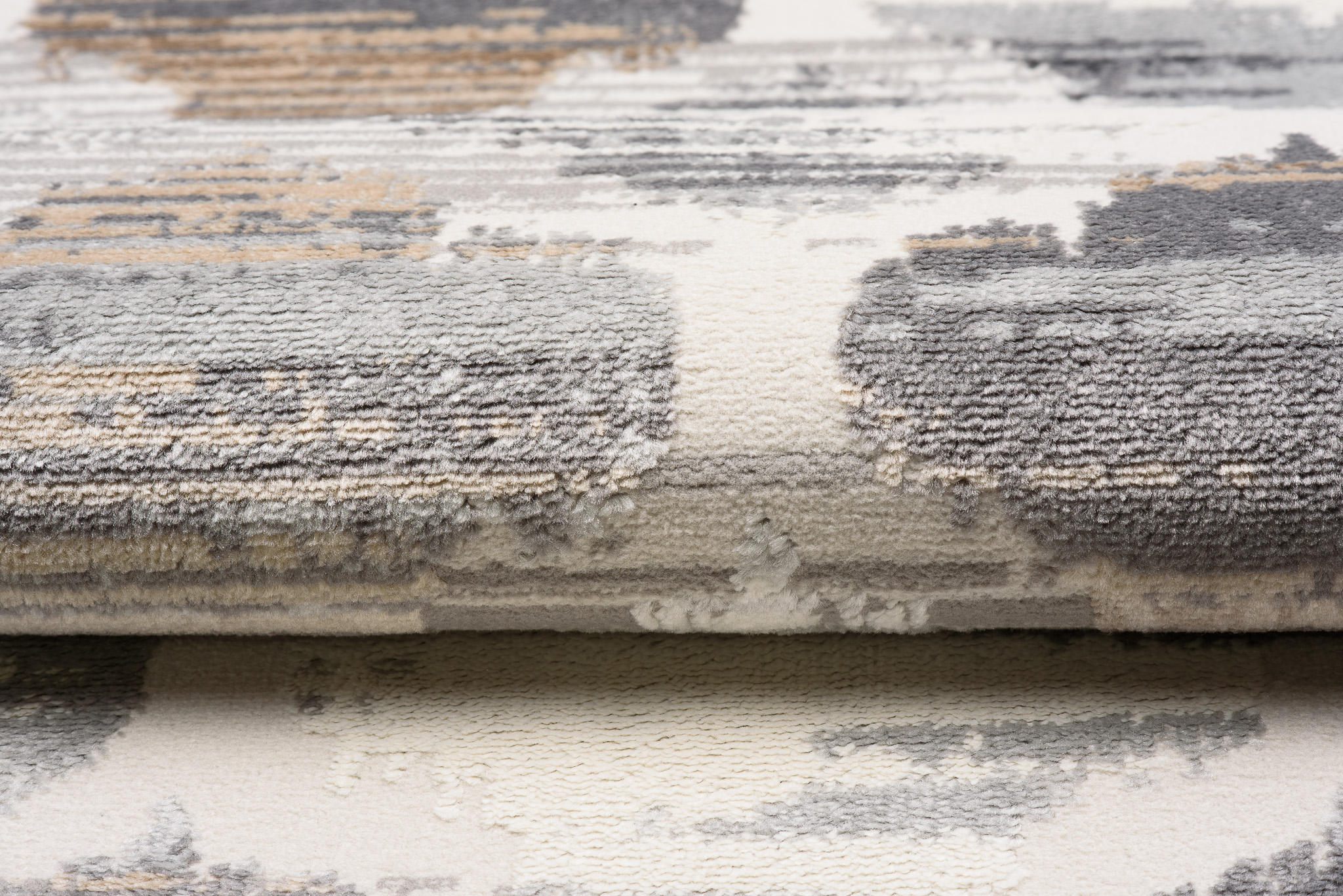 Tapis Valley Gris Roux Trèfle Marocain