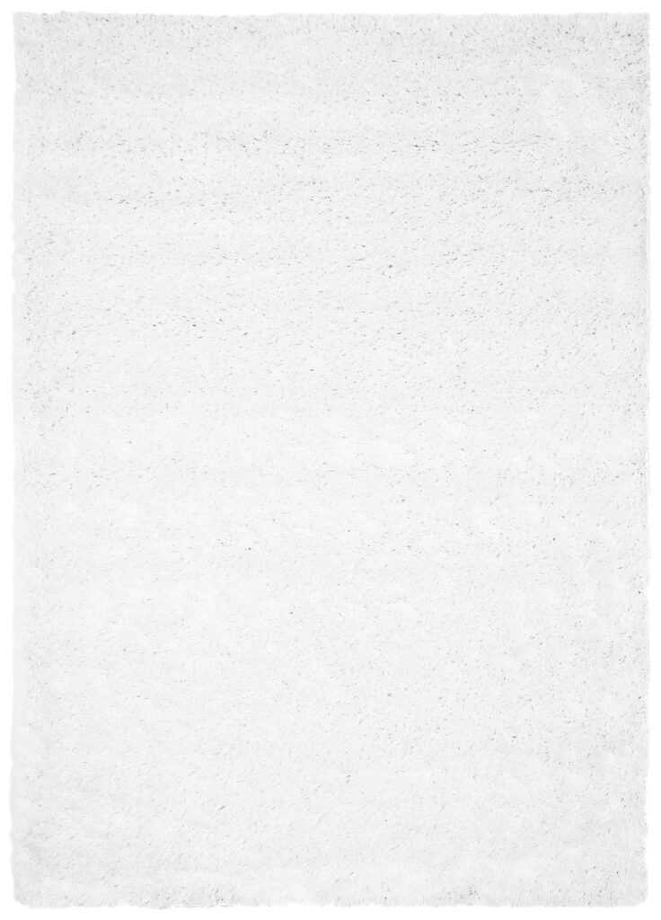 Tapis Essence Shaggy Poil Long Motif Uni Crème