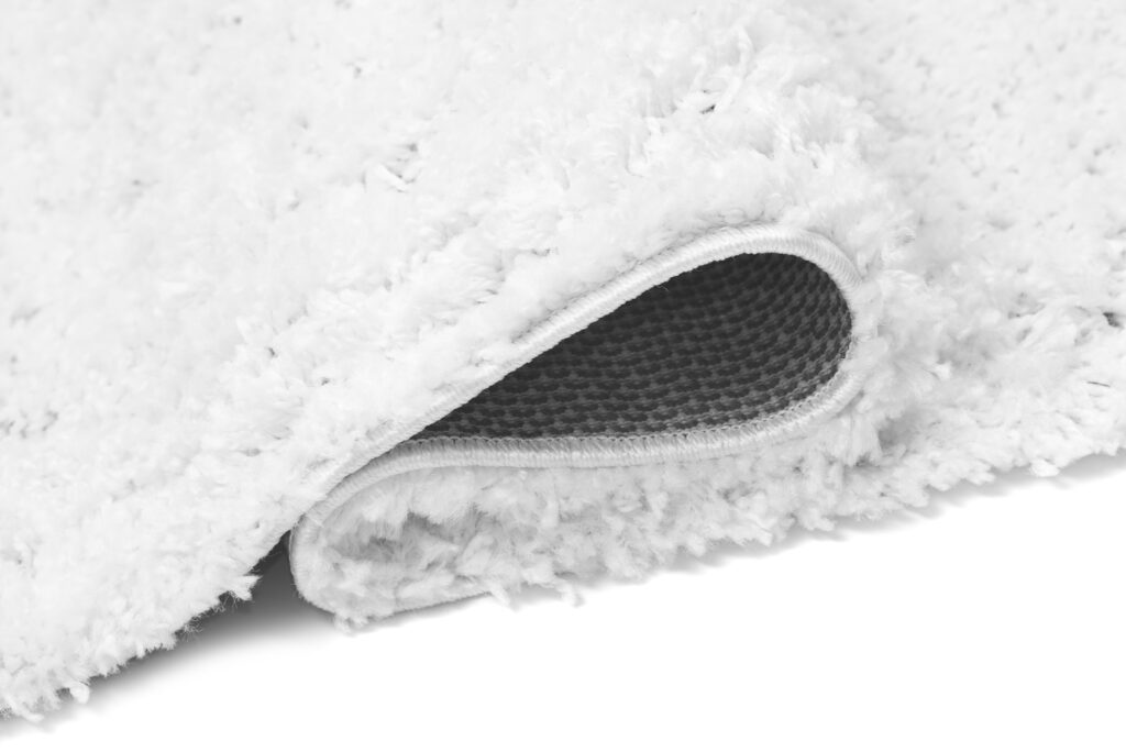 Tapis Essence Shaggy Poil Long Motif Uni Crème