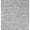 Tapis Essence Shaggy Poil Long Motif Uni Gris Clair